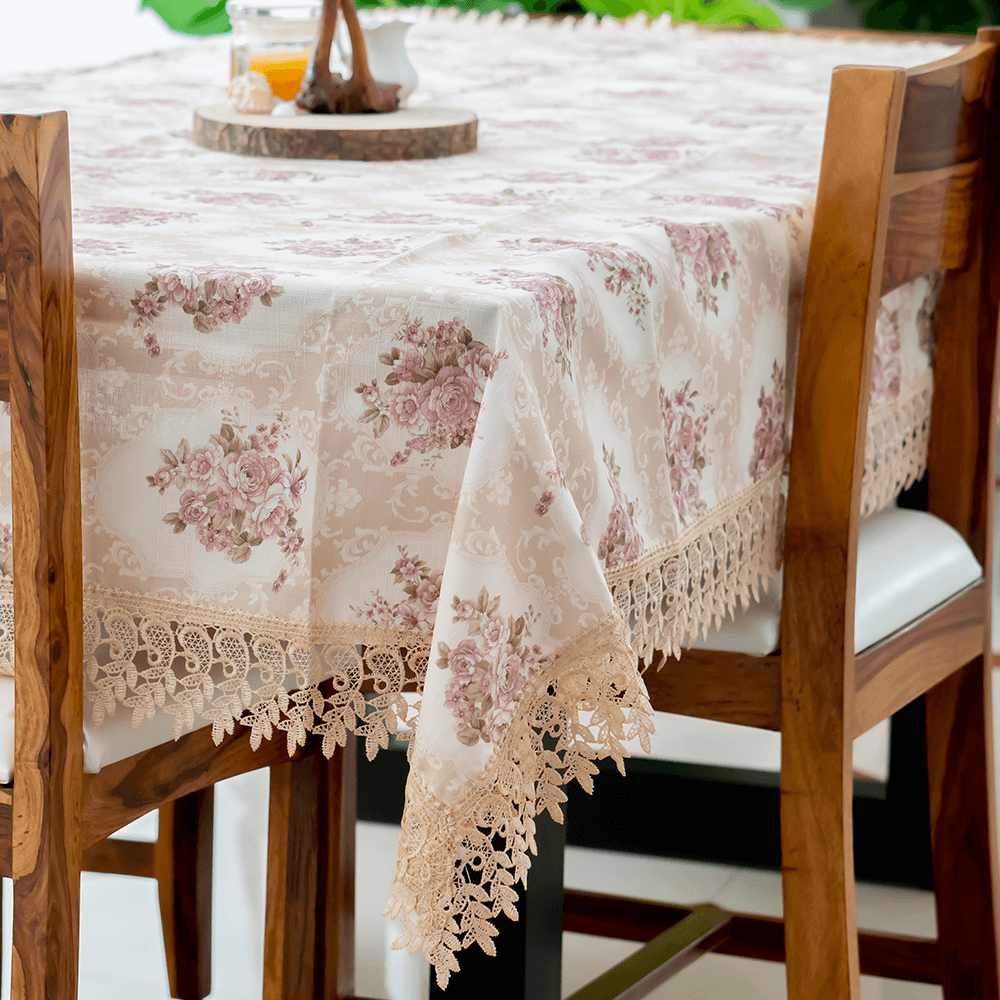 Floral Printed Lace Tablecloth