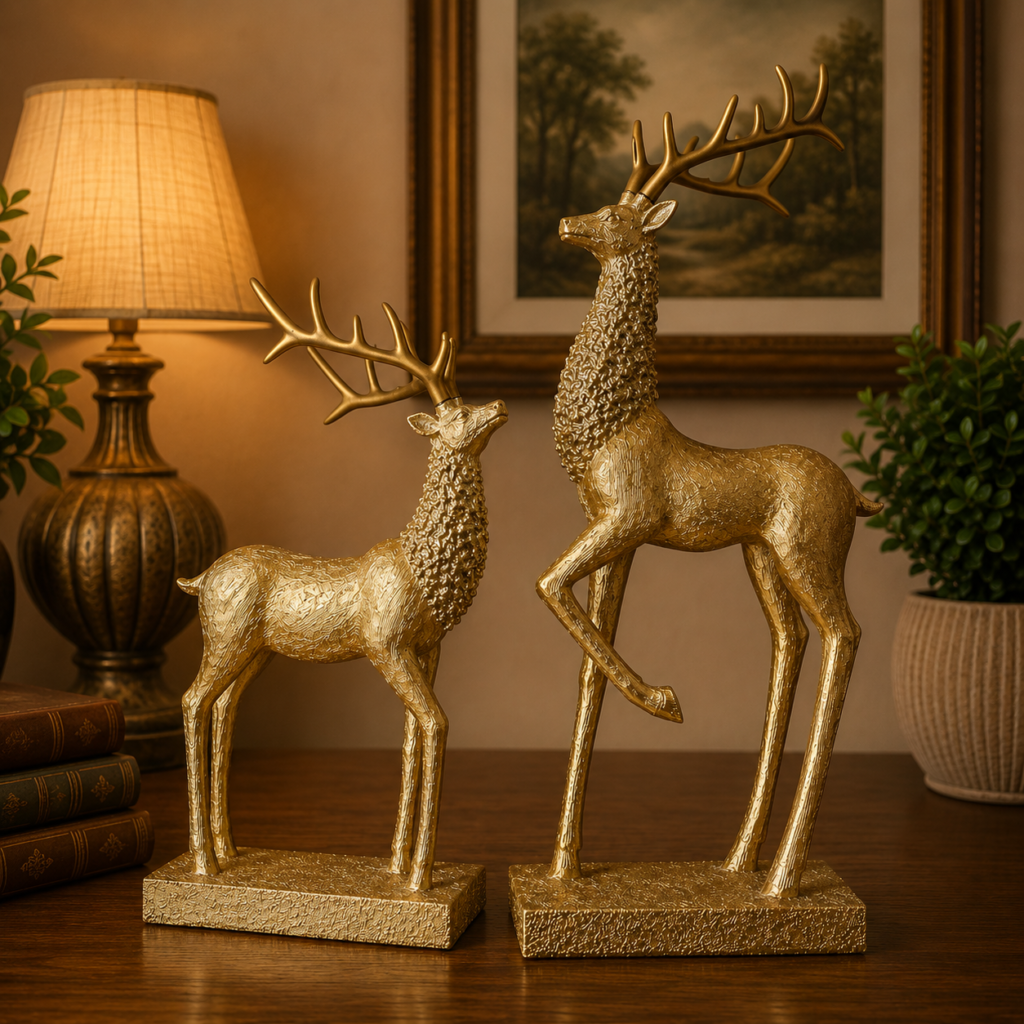 GOLD DEER SET OF 2