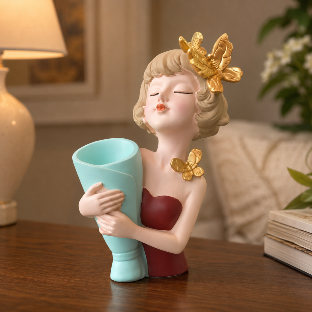 LADY WITH VASE & BUTERFLY
