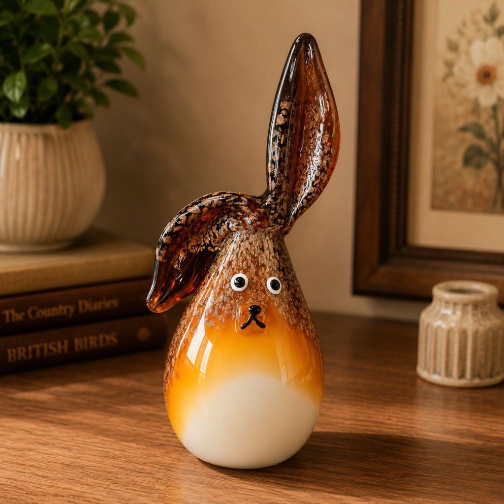 HAND BLOWN GLASS RABBIT
