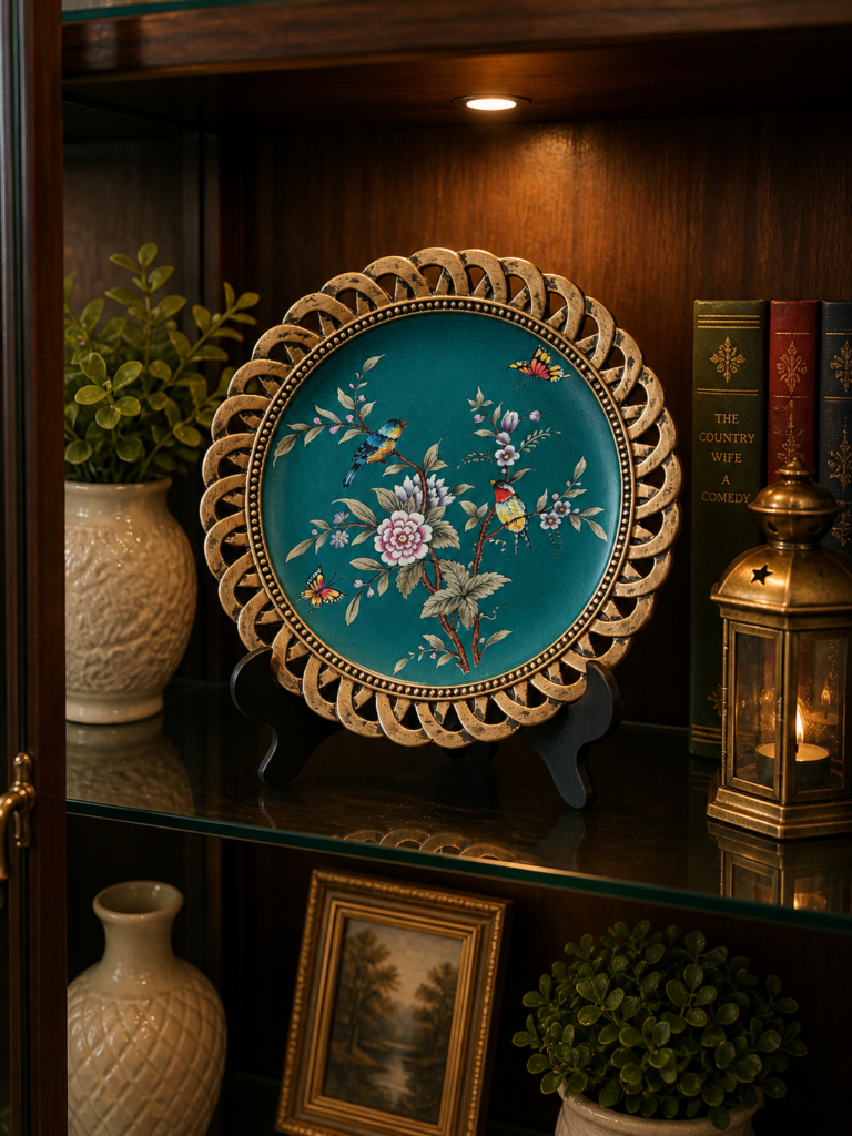 DECORATIVE PLATE WITH FLOWERS