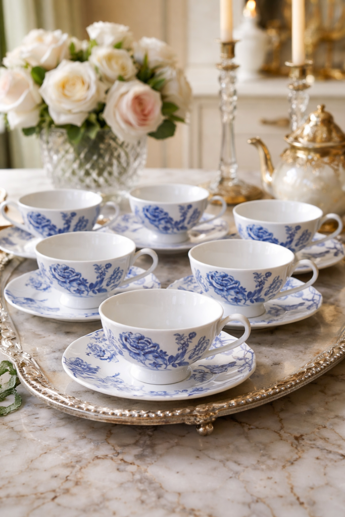 BLUE FLOWER TEA SET (SO12)