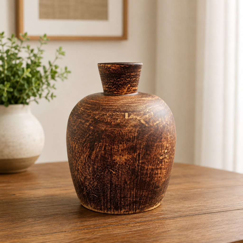 WOODEN VASE (SMALL)